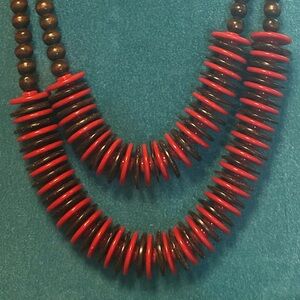 Vintage Apple Slice Beaded Necklace